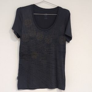 Icebreaker Black and Gold Women's Short Sleeve Tee